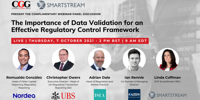 Webinar panellists for The Importance of Data Validation for an Effective Regulatory Control Framework