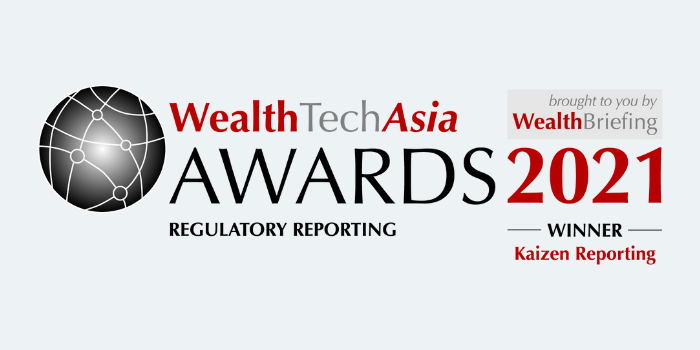 Kaizen Reporting wins at the WealthTechAsia Awards 2021