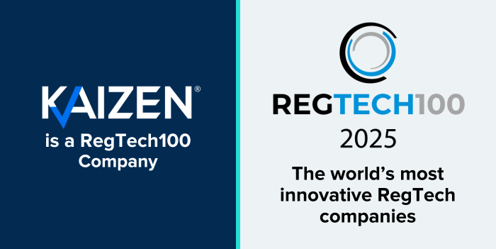 Kaizen selected as a RegTech100 Company for the fifth time